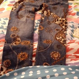 Jean Leggings with cheetah print